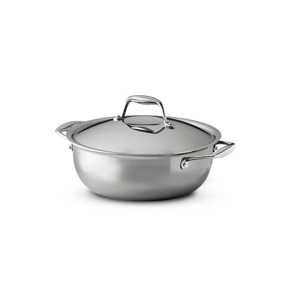 Signature 4 Quart Tri-Ply Clad Stainless Steel Covered Universal Pan
