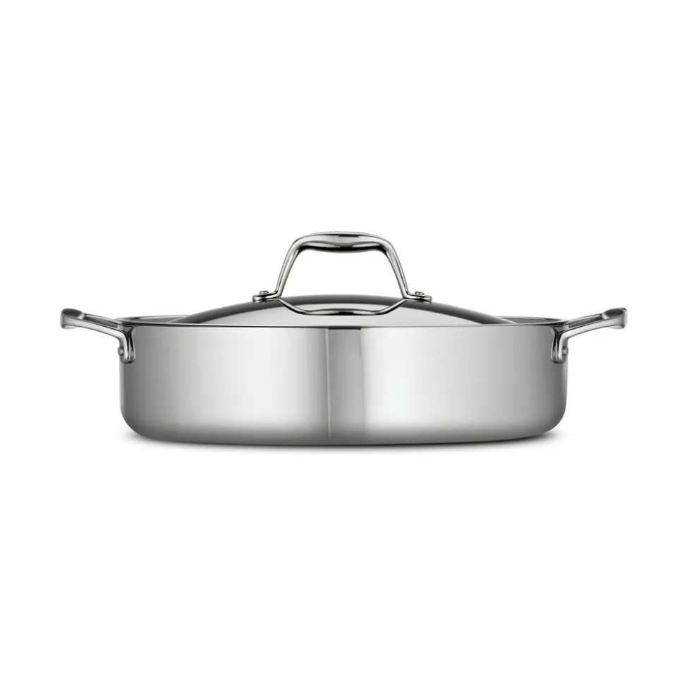Signature 6 Quart Tri-Ply Clad Stainless Steel Covered Braiser
