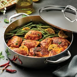 Signature 6 Quart Tri-Ply Clad Stainless Steel Covered Braiser
