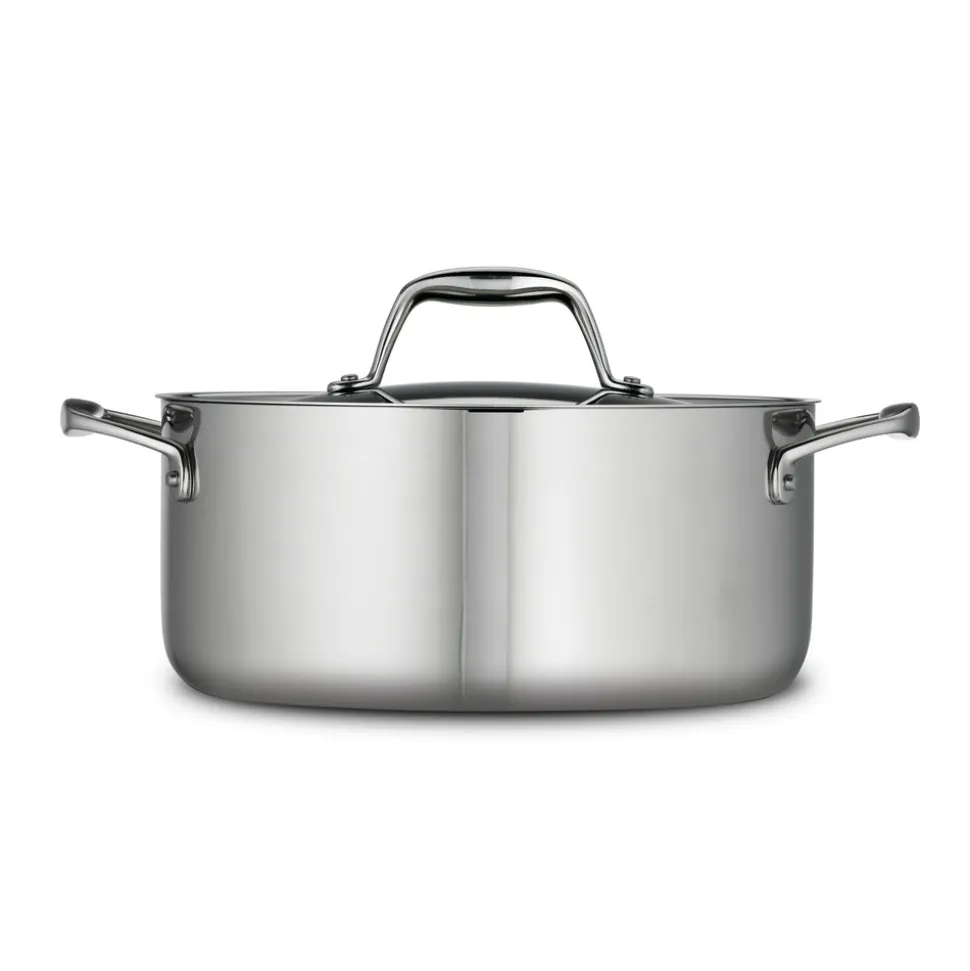Signature 5 Quart Tri-Ply Clad Stainless Steel Covered Dutch Oven
