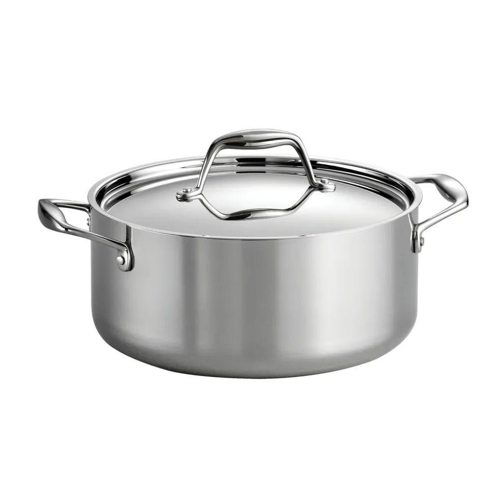 Signature 5 Quart Tri-Ply Clad Stainless Steel Covered Dutch Oven