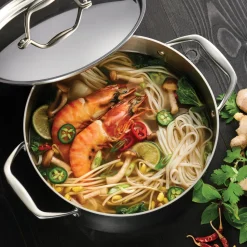 Signature 5 Quart Tri-Ply Clad Stainless Steel Covered Dutch Oven