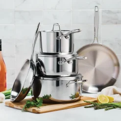 Signature Tri-Ply Clad Stainless Steel Cookware Set