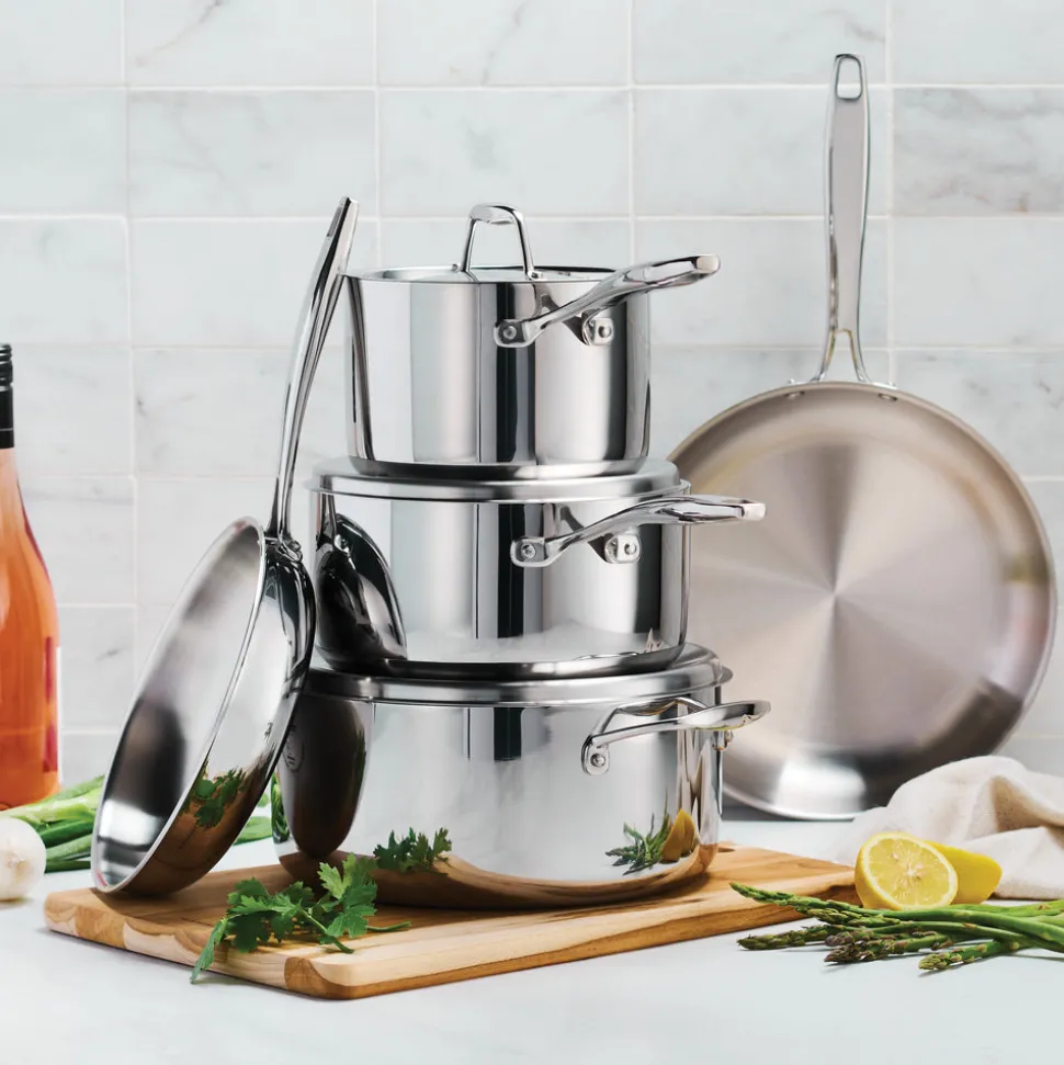 Signature Tri-Ply Clad Stainless Steel Cookware Set