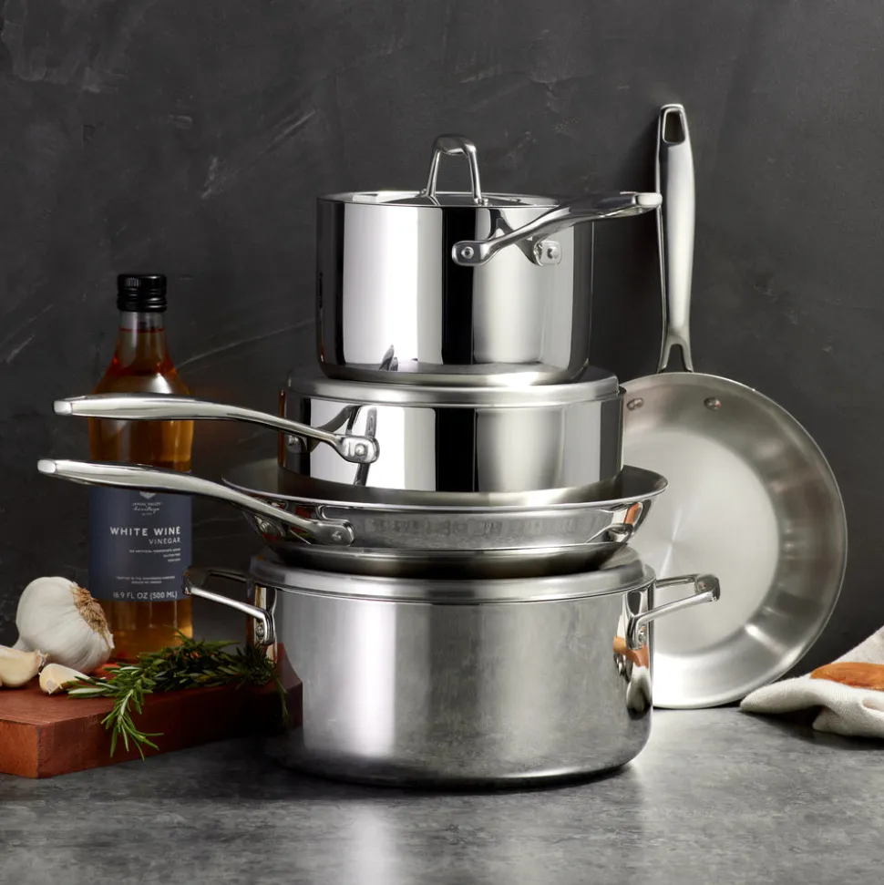 Signature Tri-Ply Clad Stainless Steel Cookware Set
