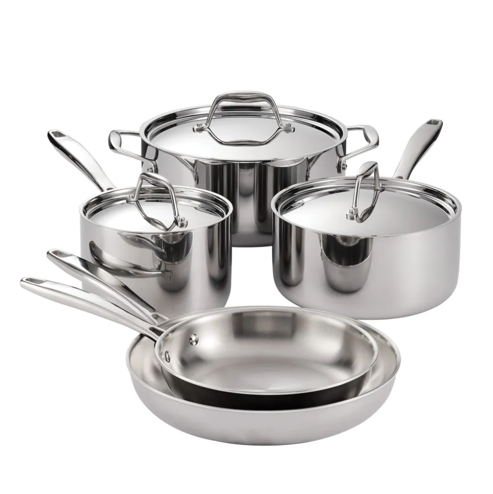 Signature Tri-Ply Clad Stainless Steel Cookware Set