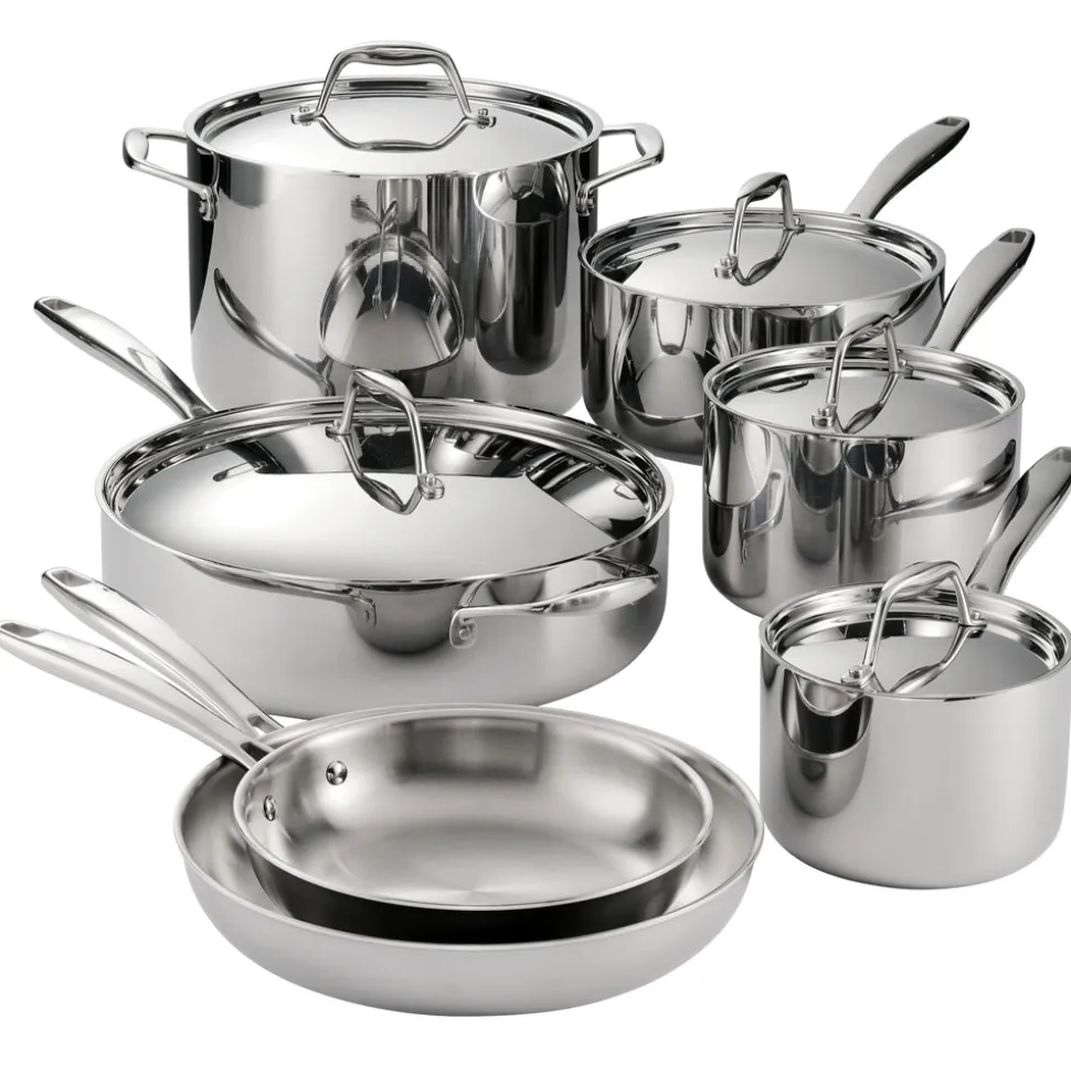 Signature Tri-Ply Clad Stainless Steel Cookware Set