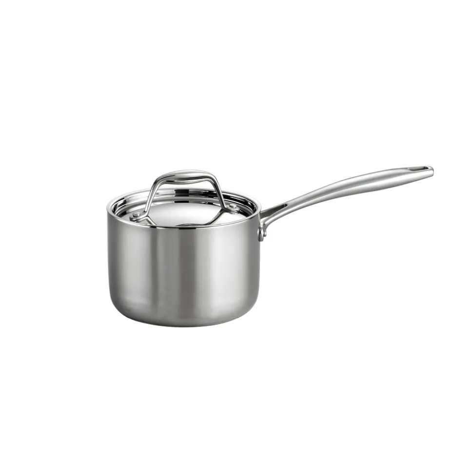 Signature Tri-Ply Clad Stainless Steel Covered Sauce Pan