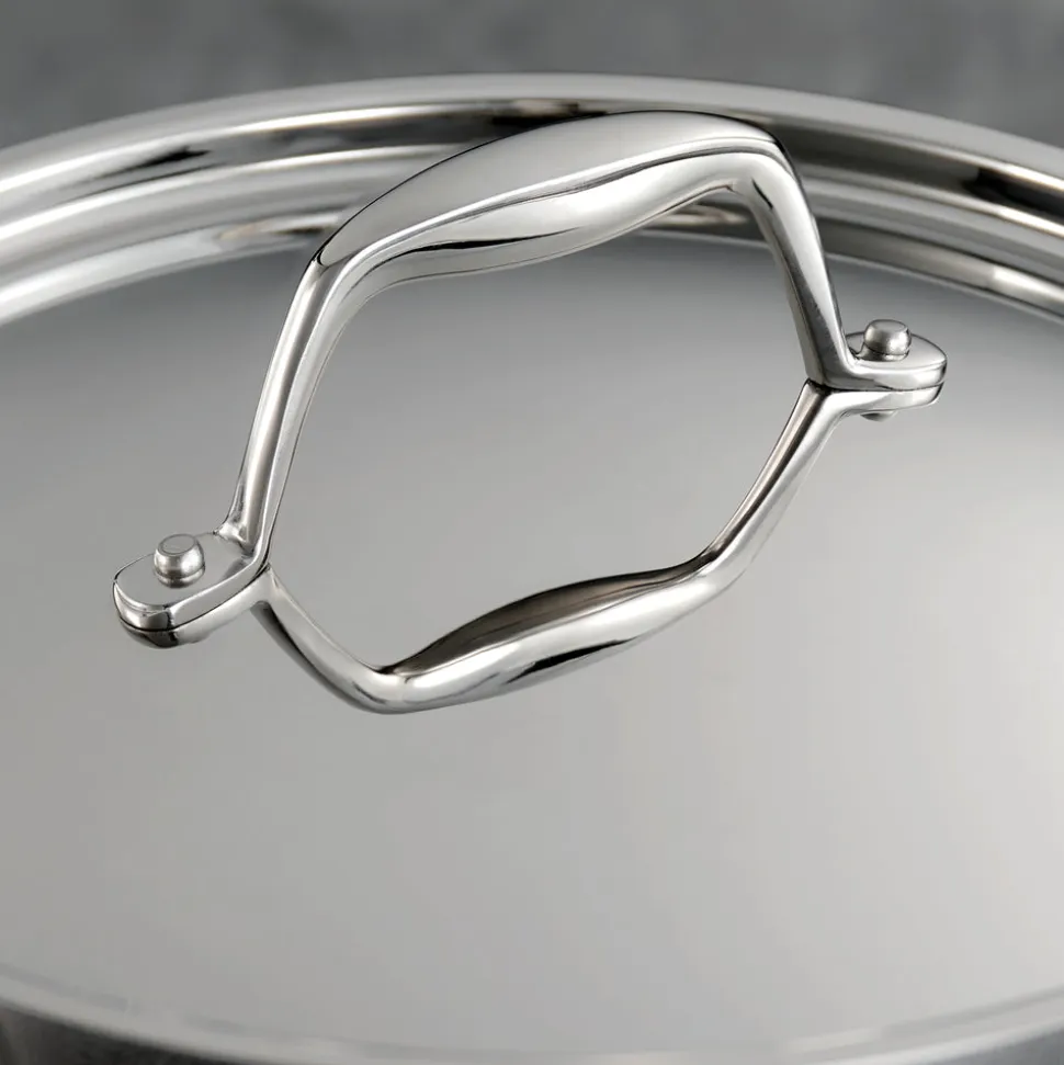 Signature Tri-Ply Clad Stainless Steel Covered Sauce Pan