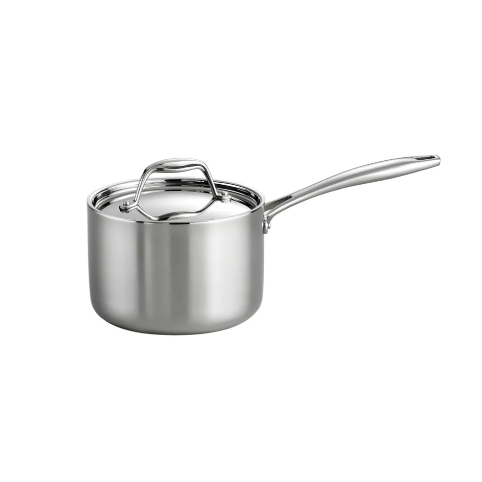 Signature Tri-Ply Clad Stainless Steel Covered Sauce Pan
