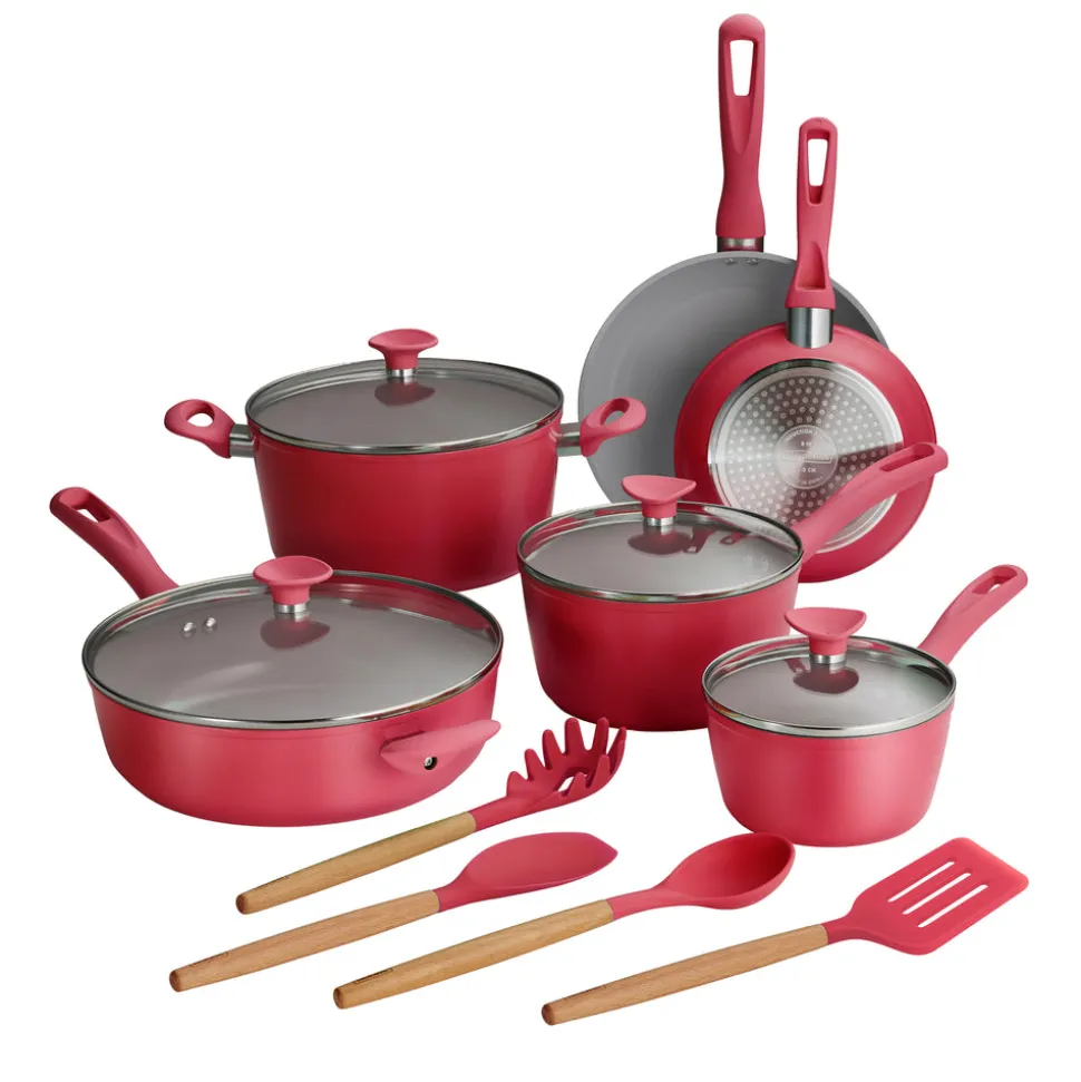 Solara 14 Piece Ceramic Induction-Ready Cookware Set