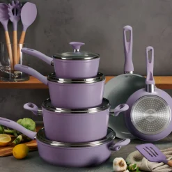 Solara 14 Piece Ceramic Induction-Ready Cookware Set