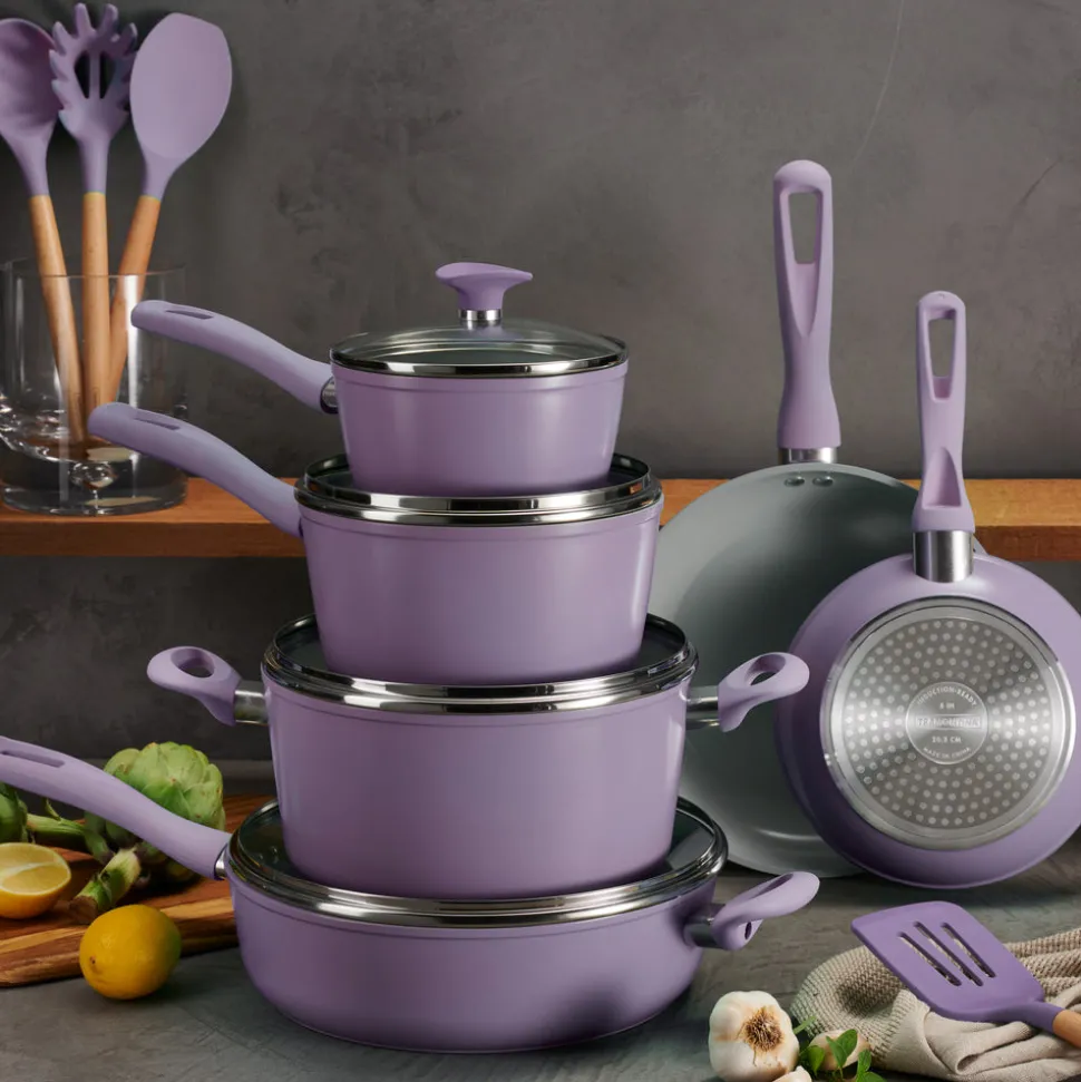 Solara 14 Piece Ceramic Induction-Ready Cookware Set