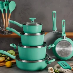 Solara 14 Piece Ceramic Induction-Ready Cookware Set