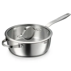 Tempo 3.5 Quart Tri-Ply Base Stainless Steel Covered Deep Saute Pan