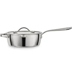 Tempo 3.5 Quart Tri-Ply Base Stainless Steel Covered Deep Saute Pan