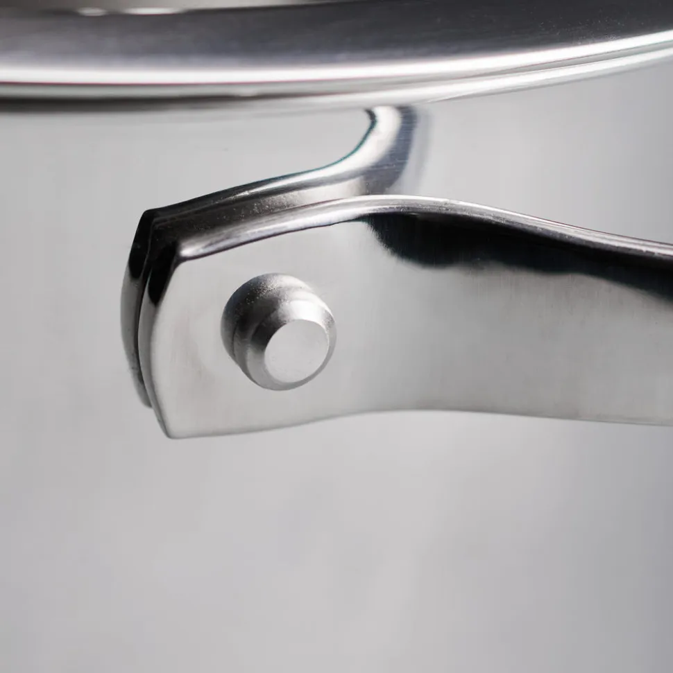 Tempo 3.5 Quart Tri-Ply Base Stainless Steel Covered Deep Saute Pan