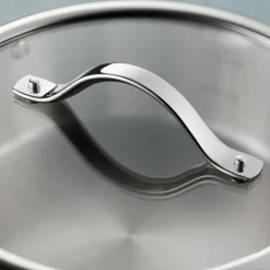 Tempo 3.5 Quart Tri-Ply Base Stainless Steel Covered Deep Saute Pan