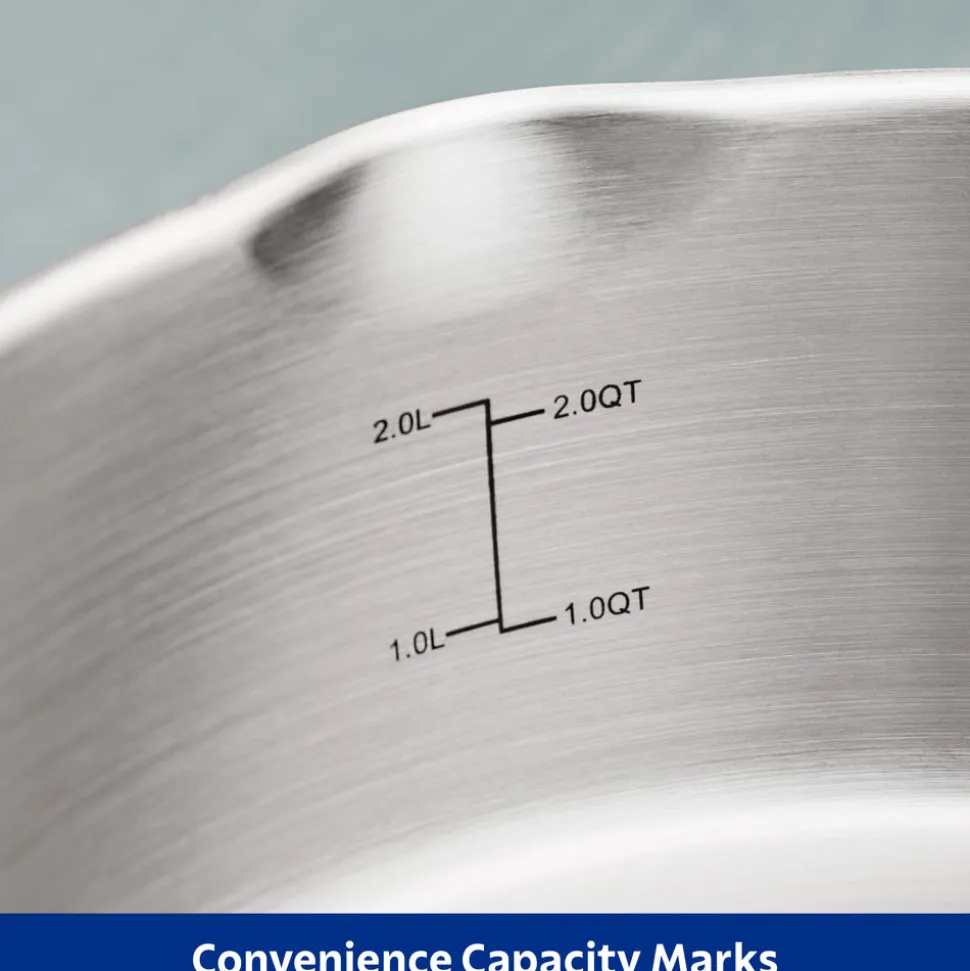 Tempo 3.5 Quart Tri-Ply Base Stainless Steel Covered Deep Saute Pan