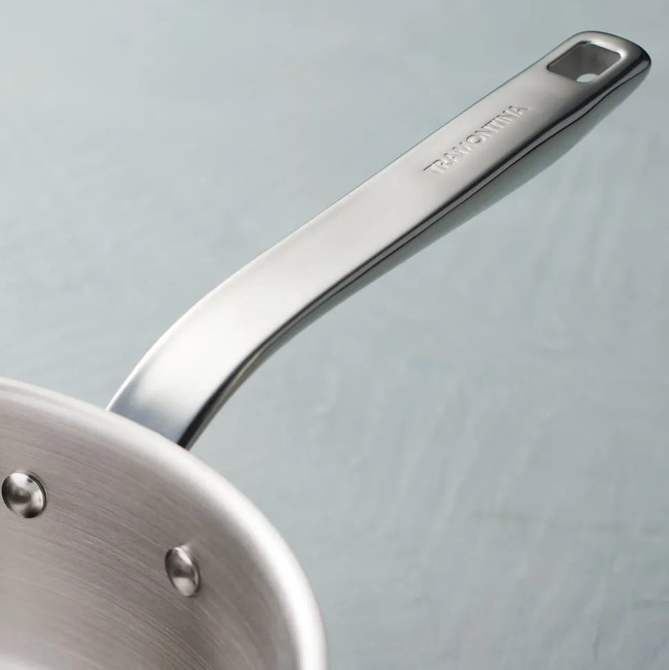 Tempo 3.5 Quart Tri-Ply Base Stainless Steel Covered Deep Saute Pan