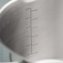 Tempo 8 Quart Tri-Ply Base Stainless Steel Covered Stock Pot