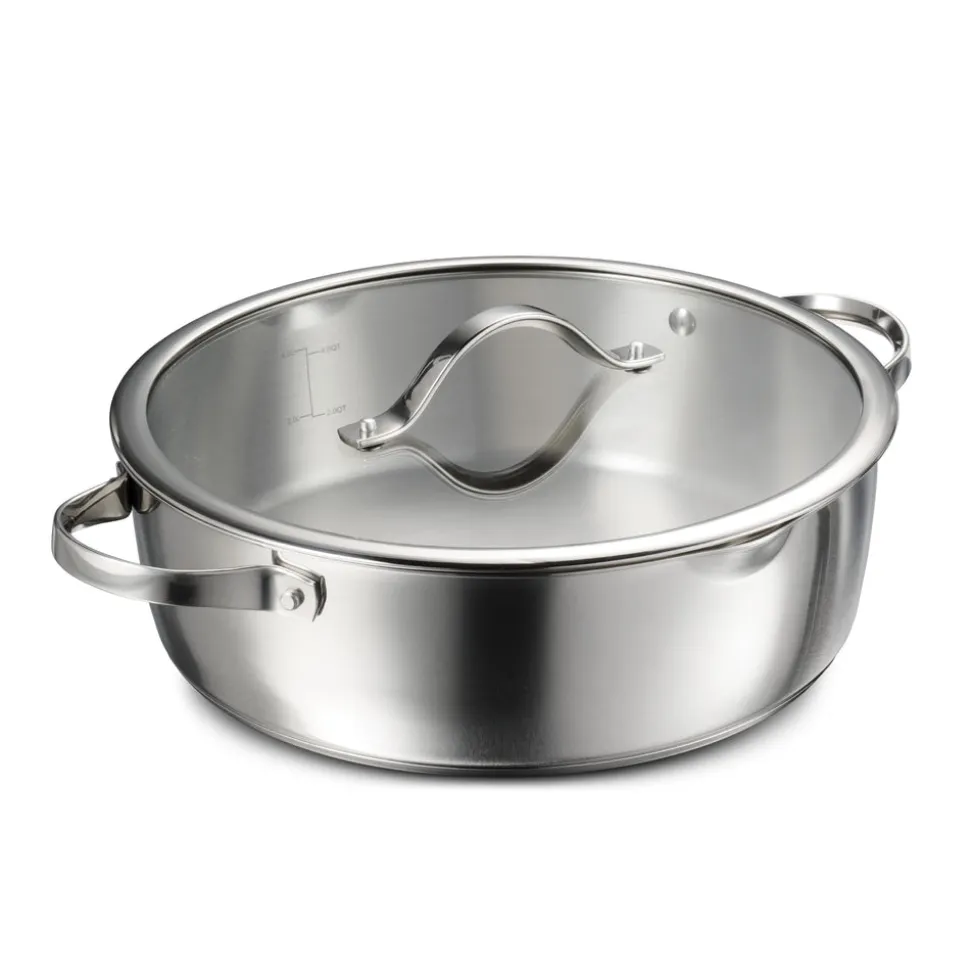 Tempo 6 Quart Tri-Ply Base Stainless Steel Covered Braiser