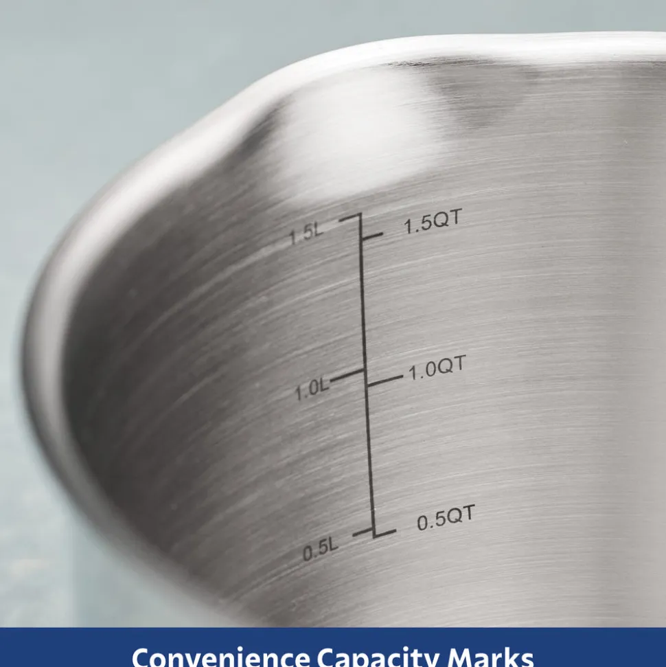 Tempo Tri-Ply Base Stainless Steel Covered Saucepan