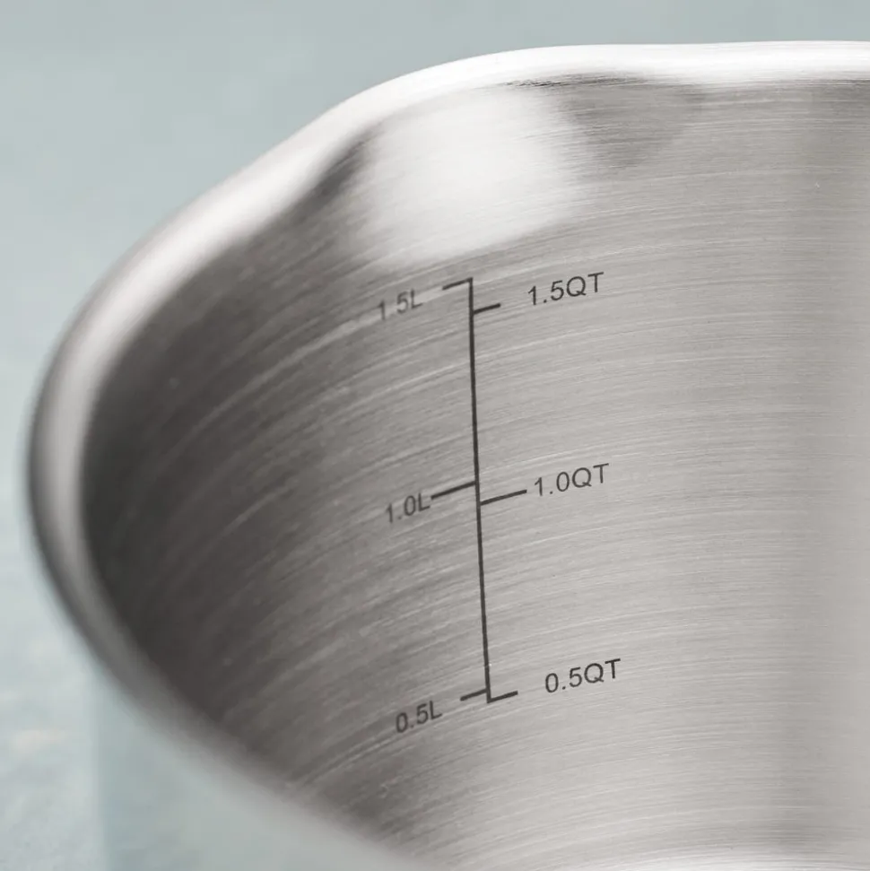Tempo Tri-Ply Base Stainless Steel Covered Saucepan