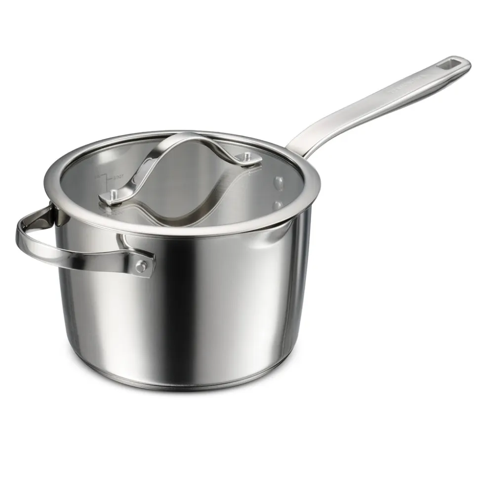 Tempo Tri-Ply Base Stainless Steel Covered Saucepan