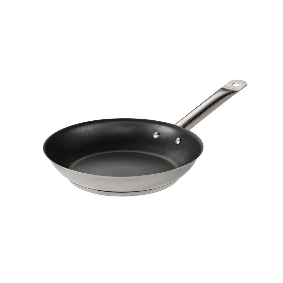 Tri-Ply Base Stainless Steel Fry Pan with Nonstick Interior