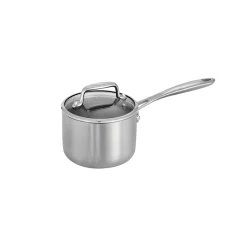 Tri-Ply Clad Covered Stainless Steel Covered Sauce Pan - Glass Lid