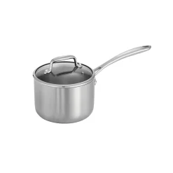 Tri-Ply Clad Covered Stainless Steel Covered Sauce Pan - Glass Lid