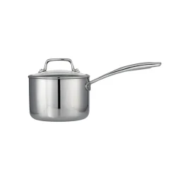 Tri-Ply Clad Covered Stainless Steel Covered Sauce Pan - Glass Lid