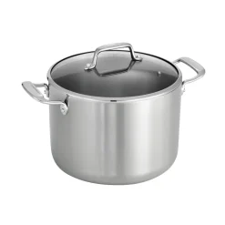 Tri-Ply Clad 8 Quart Stainless Steel Covered Stock Pot - Glass Lid