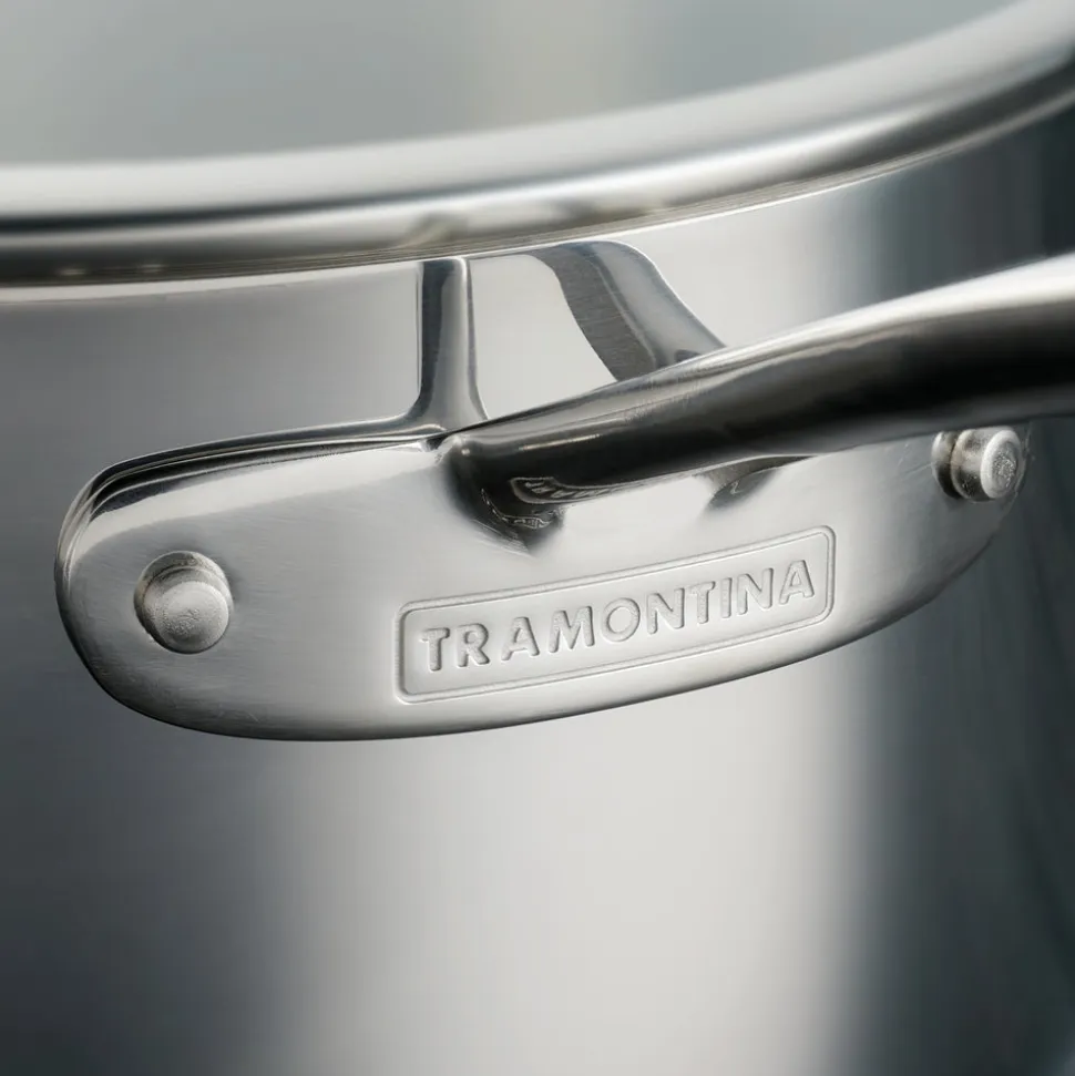 Tri-Ply Clad 6 Quart Stainless Steel Covered Braiser - Glass Lid