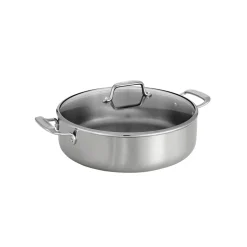Tri-Ply Clad 6 Quart Stainless Steel Covered Braiser - Glass Lid