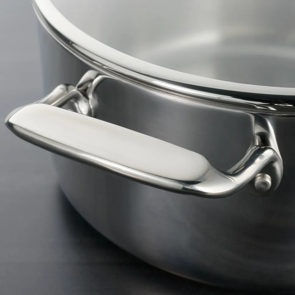 Tri-Ply Clad Stainless Steel Cookware Set with Glass Lids