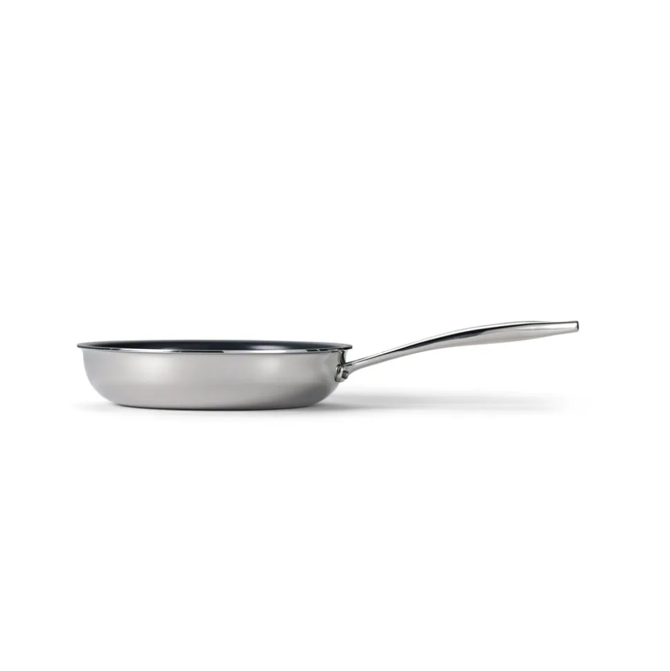 Tri-Ply Clad Stainless Steel Ceramic Nonstick Fry Pan