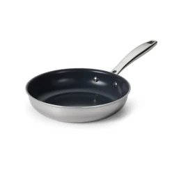 Tri-Ply Clad Stainless Steel Ceramic Nonstick Fry Pan