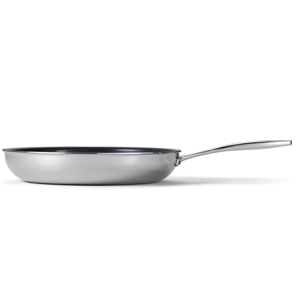 Tri-Ply Clad Stainless Steel Ceramic Nonstick Fry Pan