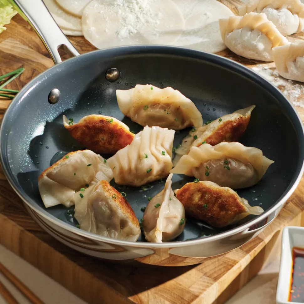 Tri-Ply Clad Stainless Steel Ceramic Nonstick Fry Pan