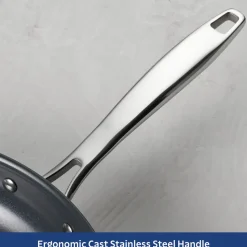 Tri-Ply Clad Stainless Steel Ceramic Nonstick Fry Pan