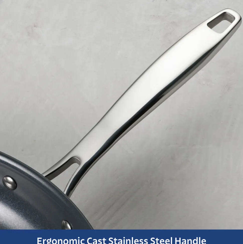 Tri-Ply Clad Stainless Steel Ceramic Nonstick Fry Pan