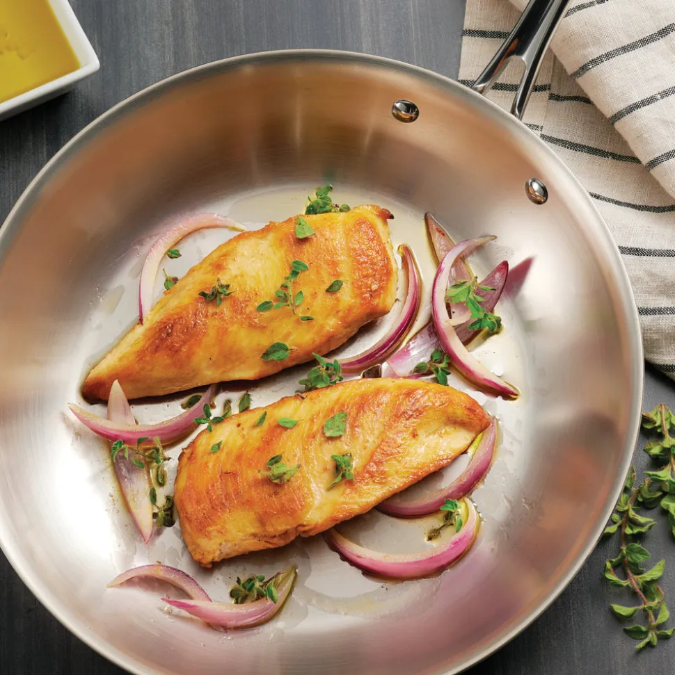 Tri-Ply Clad Stainless Steel Fry Pan - Boston Handle