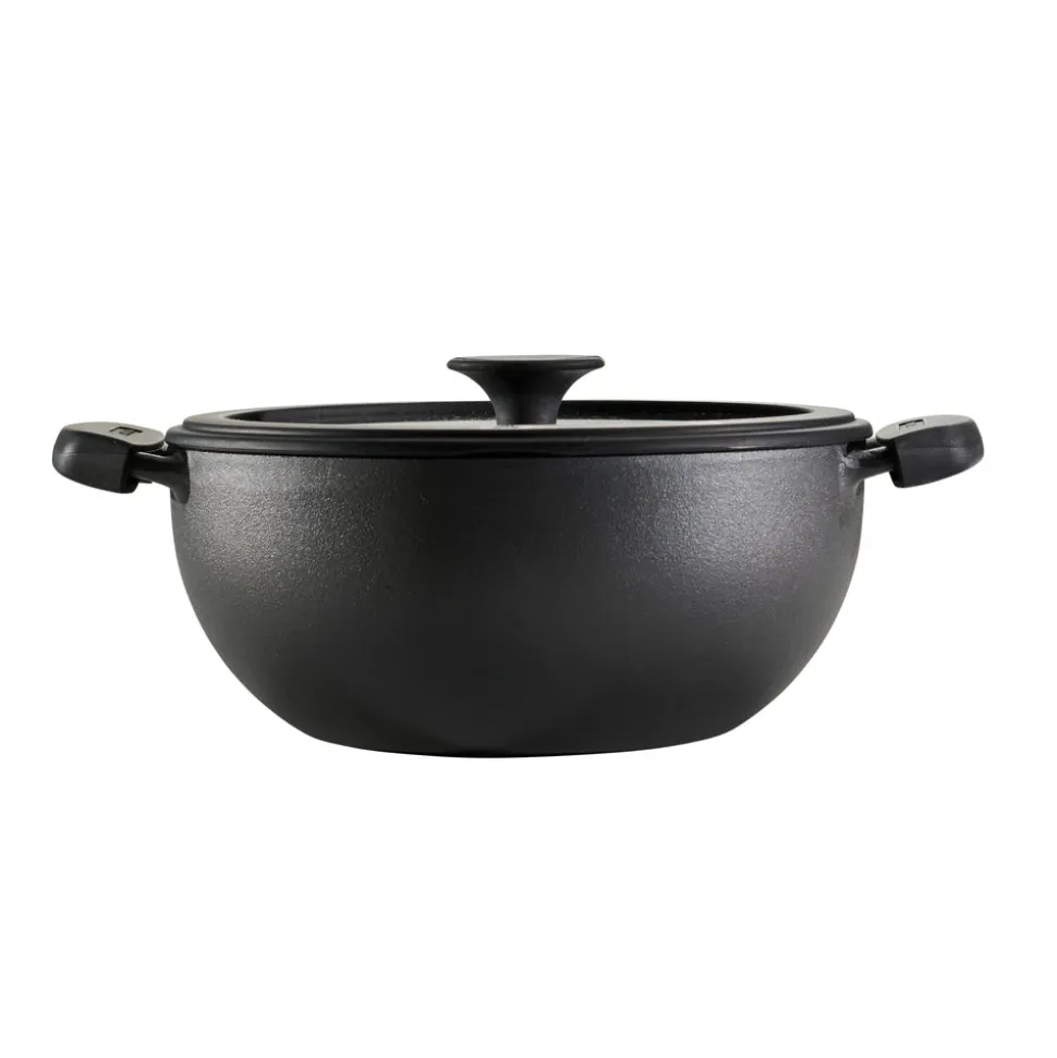 Utsava Pre-Seasoned Cast Iron Kadai with Lid