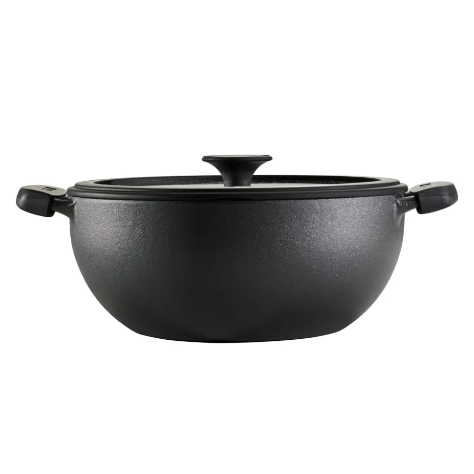 Utsava Pre-Seasoned Cast Iron Kadai with Lid