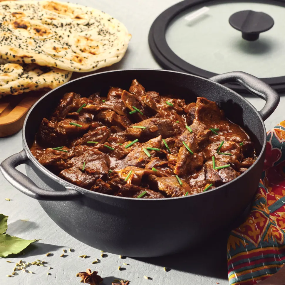 Utsava Pre-Seasoned Cast Iron Kadai with Lid