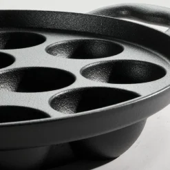 Utsava Pre-Seasoned Cast Iron Paniyarrakal with Lid