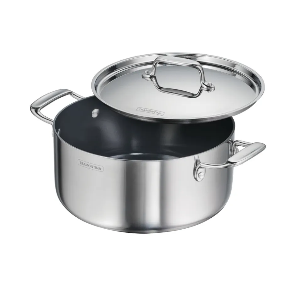 Utsava Tri-Ply Clad Covered Casserole with Ceramic Interior