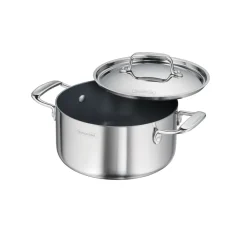 Utsava Tri-Ply Clad Covered Casserole with Ceramic Interior